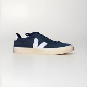 Veja Campo Suede Sneakers Mens Size 8 Navy White Casual Leather Shoes
